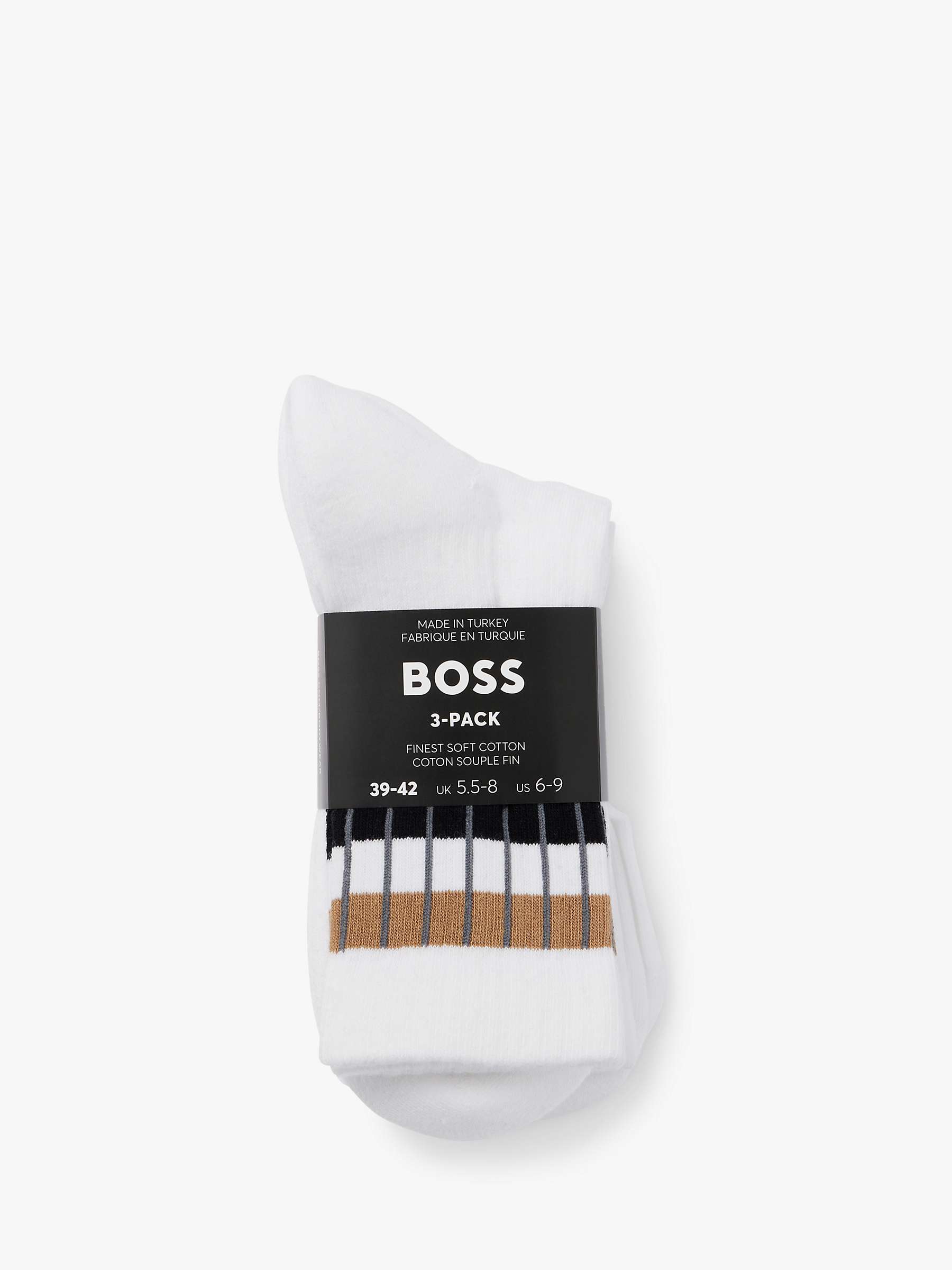 Buy BOSS Sportive Stripe Socks, Pack of 3 Online at johnlewis.com