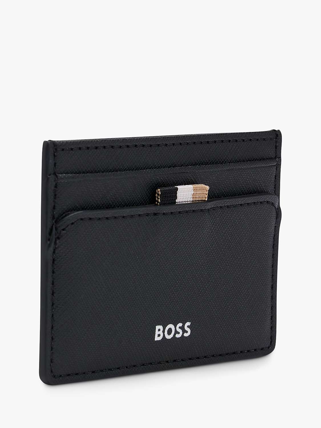 Buy BOSS Zair Leather Cardholder, Black Online at johnlewis.com