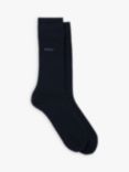 BOSS Soft Plain Logo Socks, Pack Of 2, Dark Blue