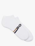BOSS Iconic Stripe Design Ankle Socks, Pack of 2, White