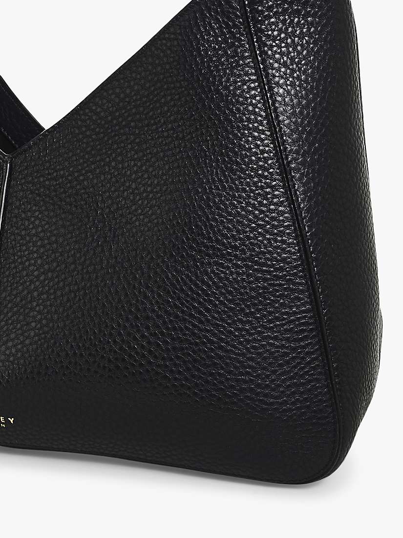 Buy Radley Hillgate Place Large Grained Leather Shoulder Bag, Black Online at johnlewis.com