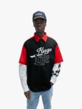 HUGO Short Sleeve Nascar Shirt, Black/Multi