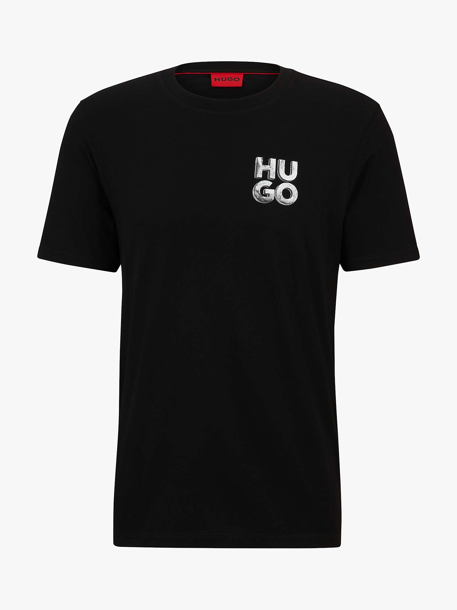 Buy HUGO Detzington Short Sleeve T-Shirt, Black Online at johnlewis.com