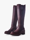 Moda in Pelle Linettie Leather Knee High Boots, Dark Brown