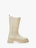 Moda in Pelle Itzel Leather Calf Biker Boots, Cream