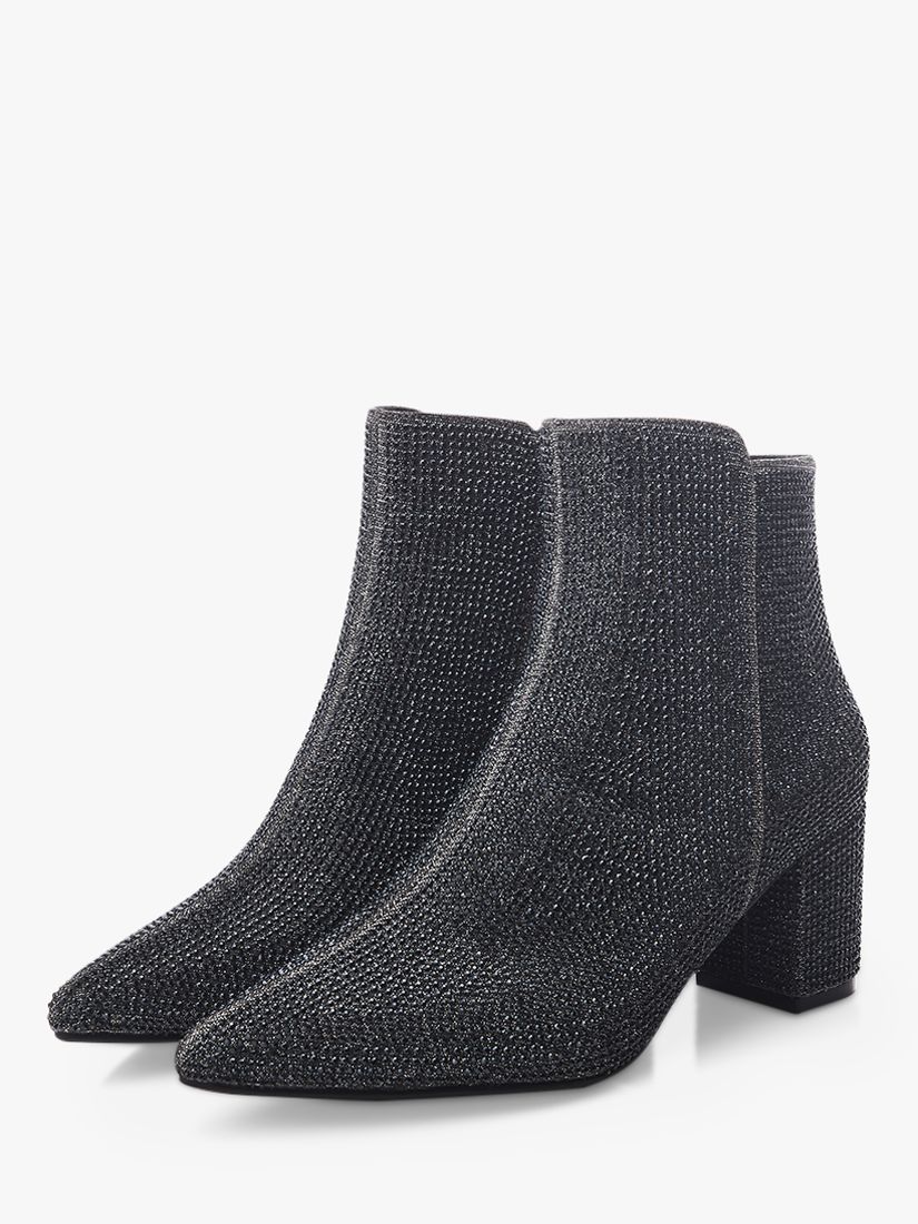 Moda in Pelle Xiomara Embellished Ankle Boots, Pewter at John Lewis ...