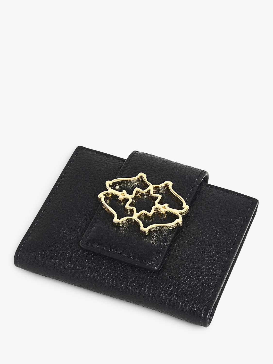 Radley Mill Road Small Trifold Leather Purse, Black at John Lewis ...