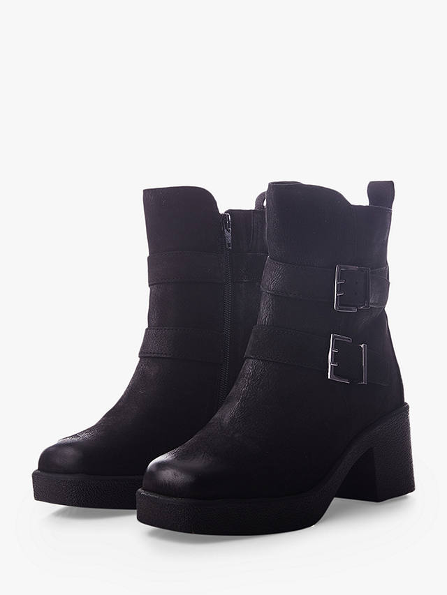 Moda in Pelle Sagitta Block Heel Boots, Black
