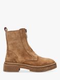 Moda in Pelle Sacoma Leather Zip Ankle Boots, Tan
