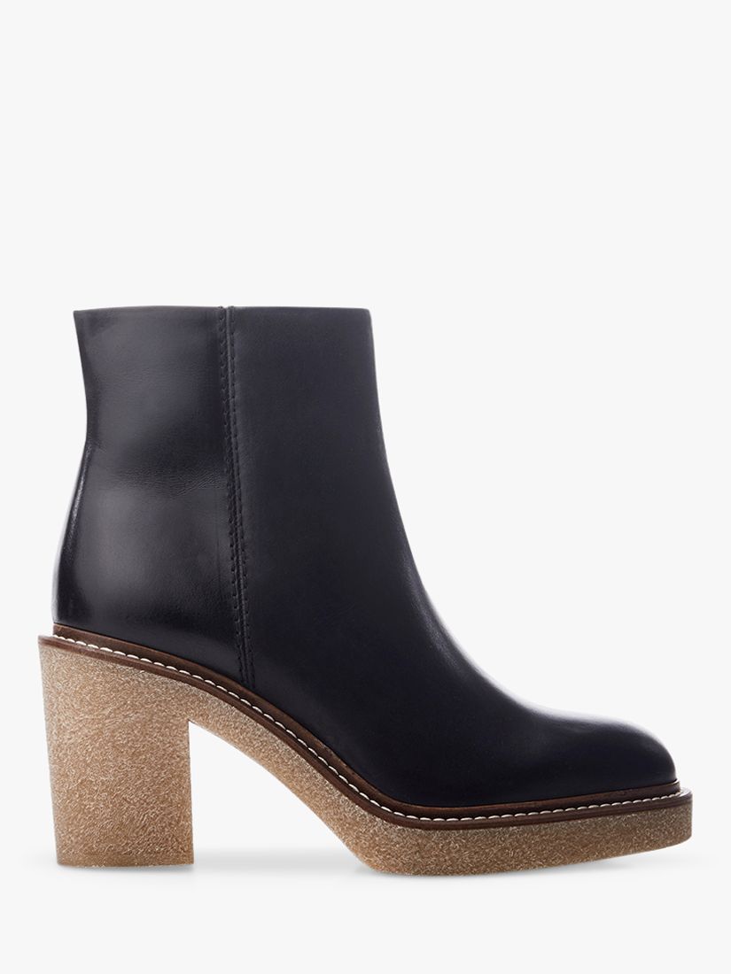 Moda in Pelle Casero Leather Ankle Boots, Black at John Lewis & Partners