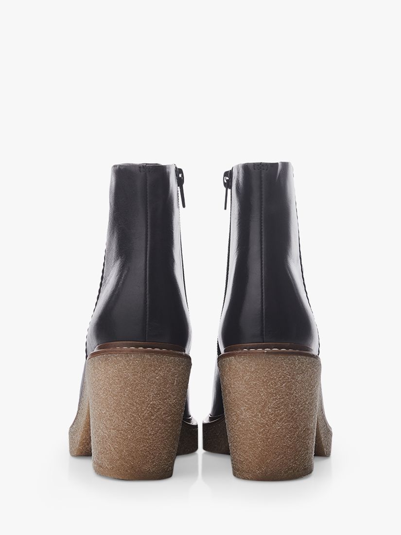 Moda in Pelle Casero Leather Ankle Boots, Black, 4