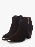 Moda in Pelle Dania Suede Ankle Boots, Dark Brown