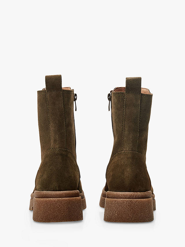 Moda in Pelle Sacoma Leather Zip Ankle Boots, Olive at John Lewis ...