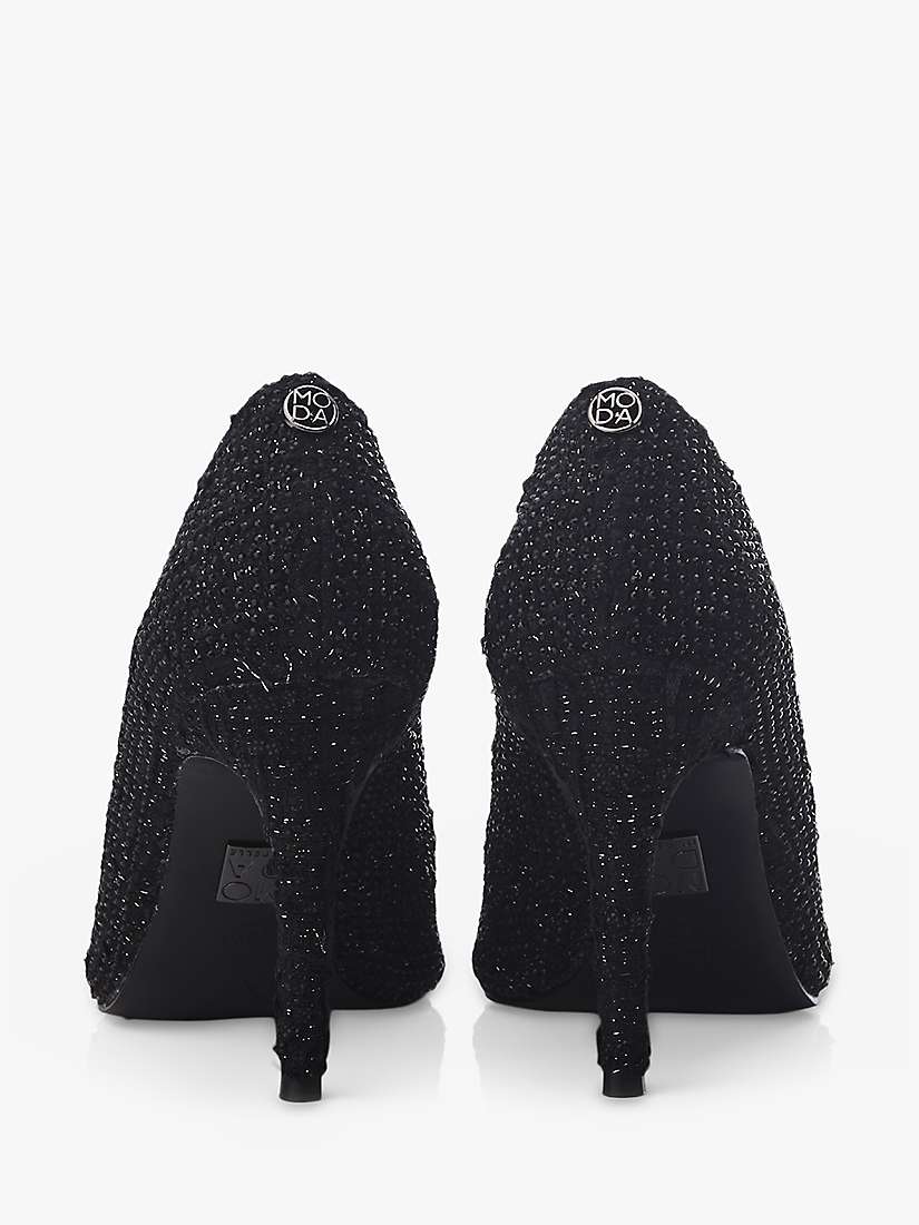 Buy Moda in Pelle Kayleh Textile Court Shoes, Black Online at johnlewis.com