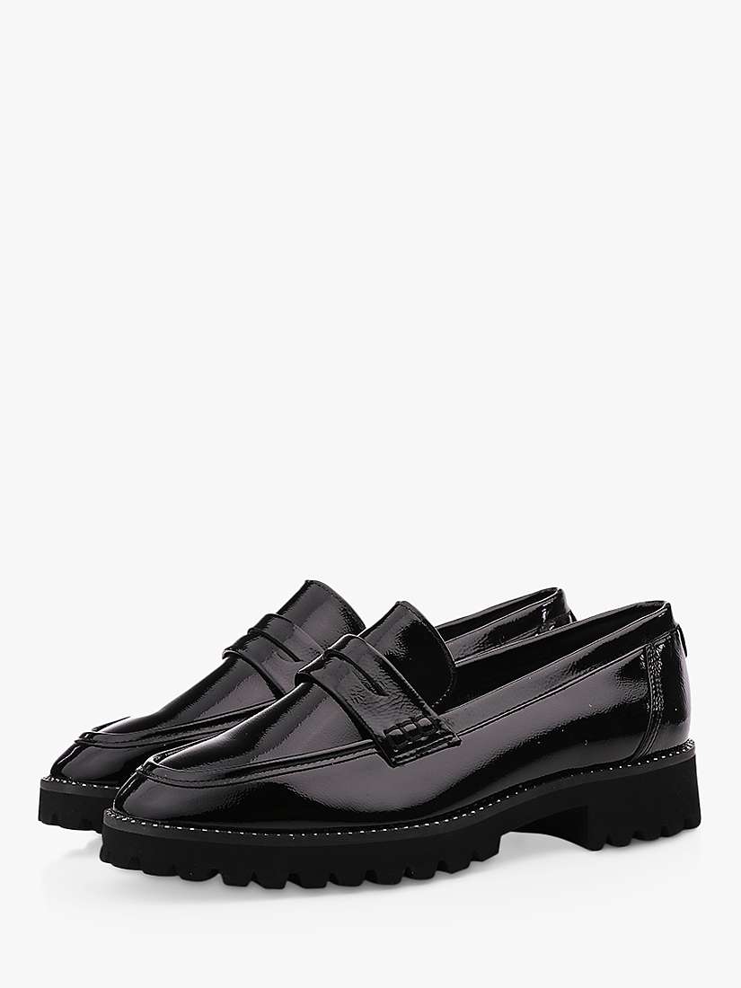 Buy Moda in Pelle Calfie Patent Leather Loafers, Black Online at johnlewis.com