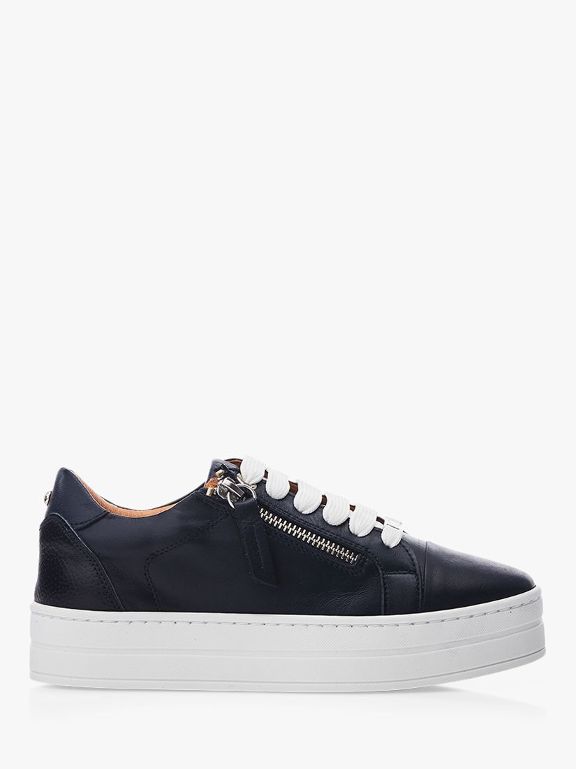 Moda in Pelle Abbiy Leather Chunky Trainers, Navy