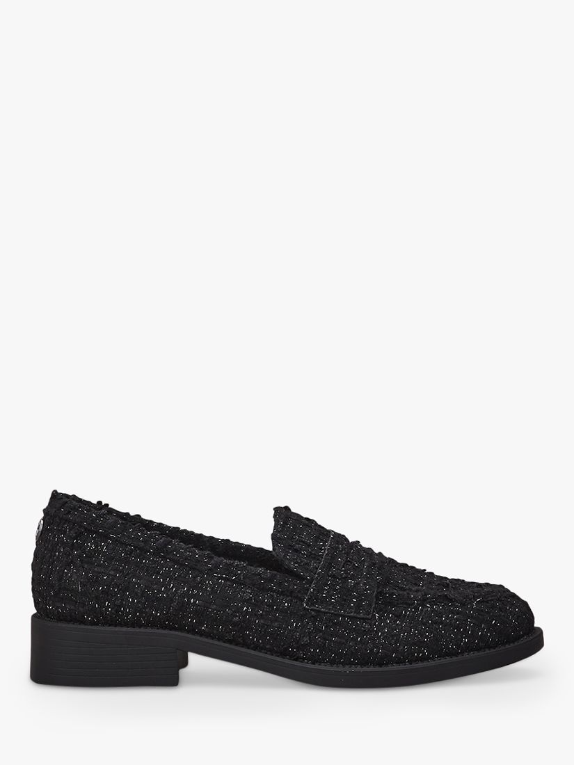 Moda in Pelle Danna Loafers, Black Woven at John Lewis & Partners