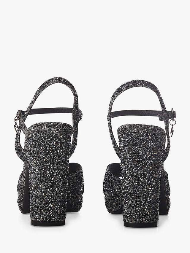 Moda in Pelle Supernova Embellished Heeled Sandals, Pewter