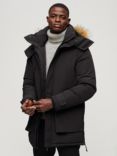 Superdry XPD Everest Faux Fur Hooded Parka, Black