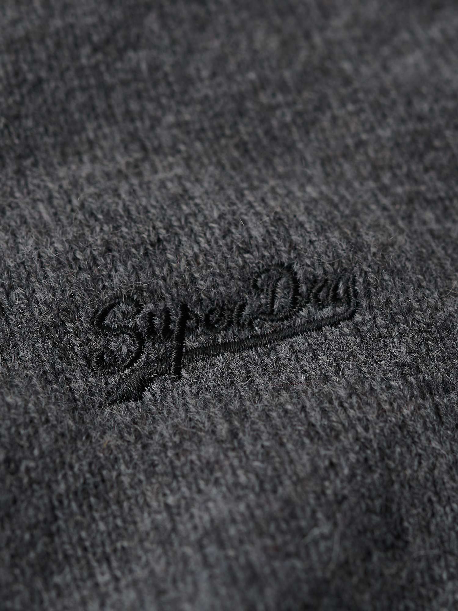 Buy Superdry Essential Embroidered Knit Henley Jumper Online at johnlewis.com