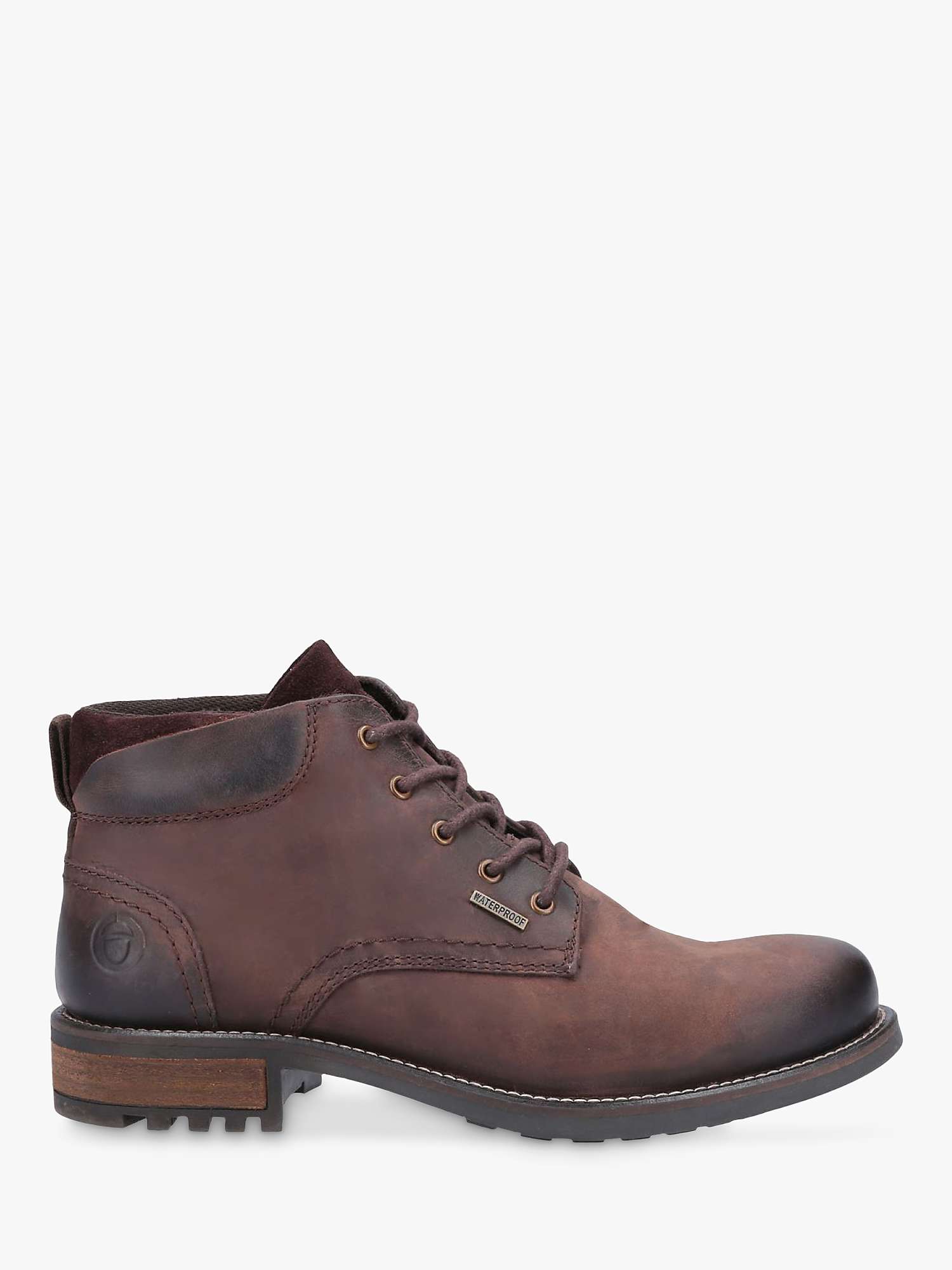 Cotswold Woodmancote Leather Lace Up Boots, Brown at John Lewis & Partners