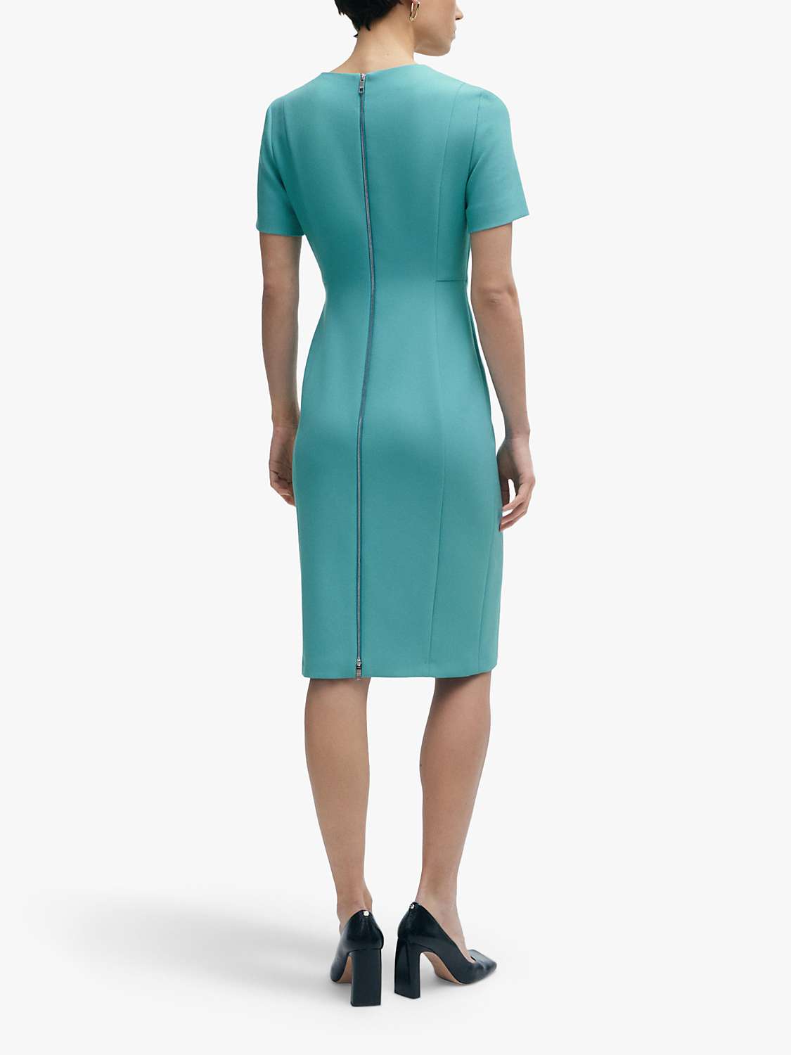 Buy BOSS Damaisa Sheath Dress, Open Blue Online at johnlewis.com
