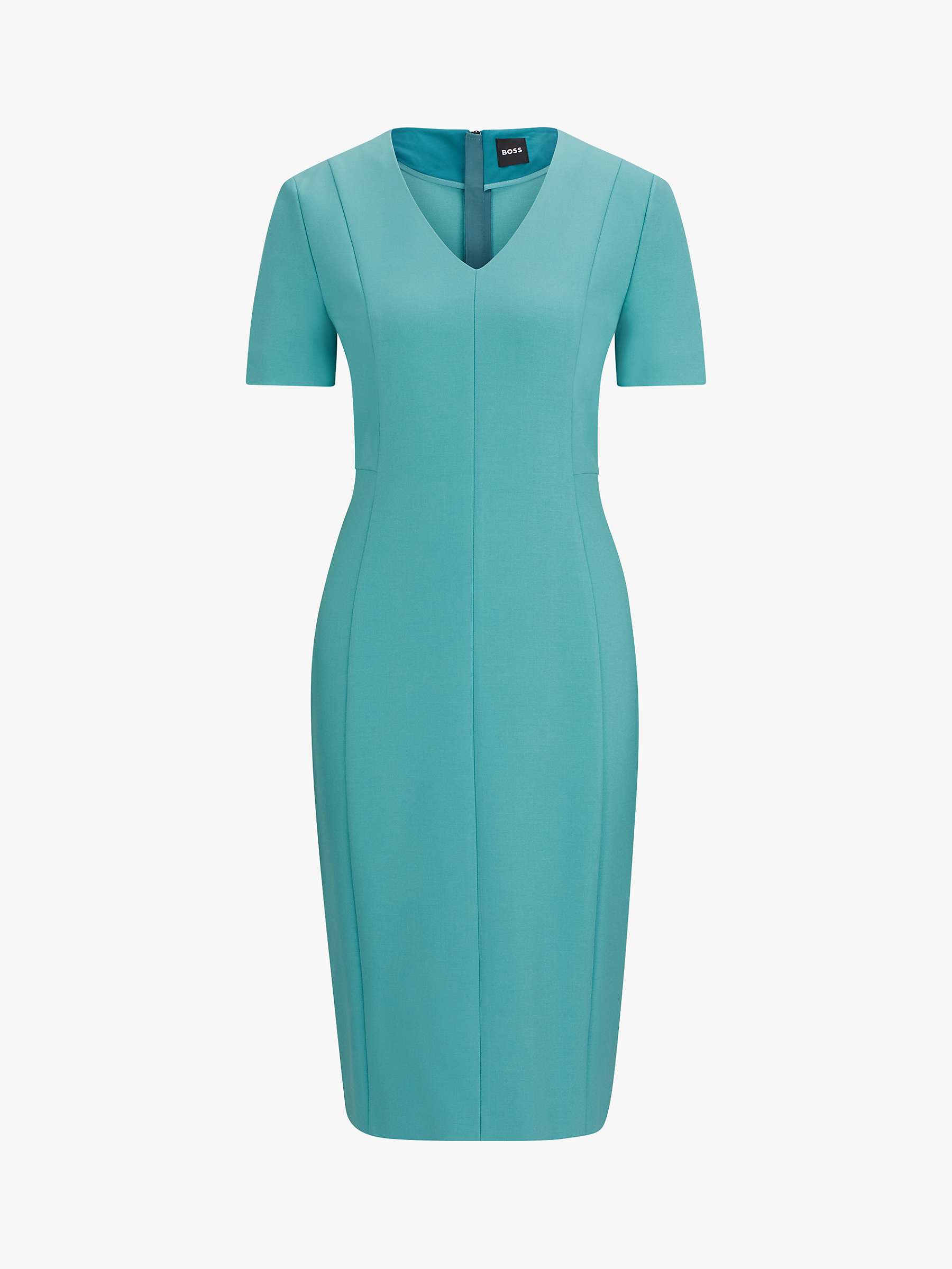 Buy BOSS Damaisa Sheath Dress, Open Blue Online at johnlewis.com
