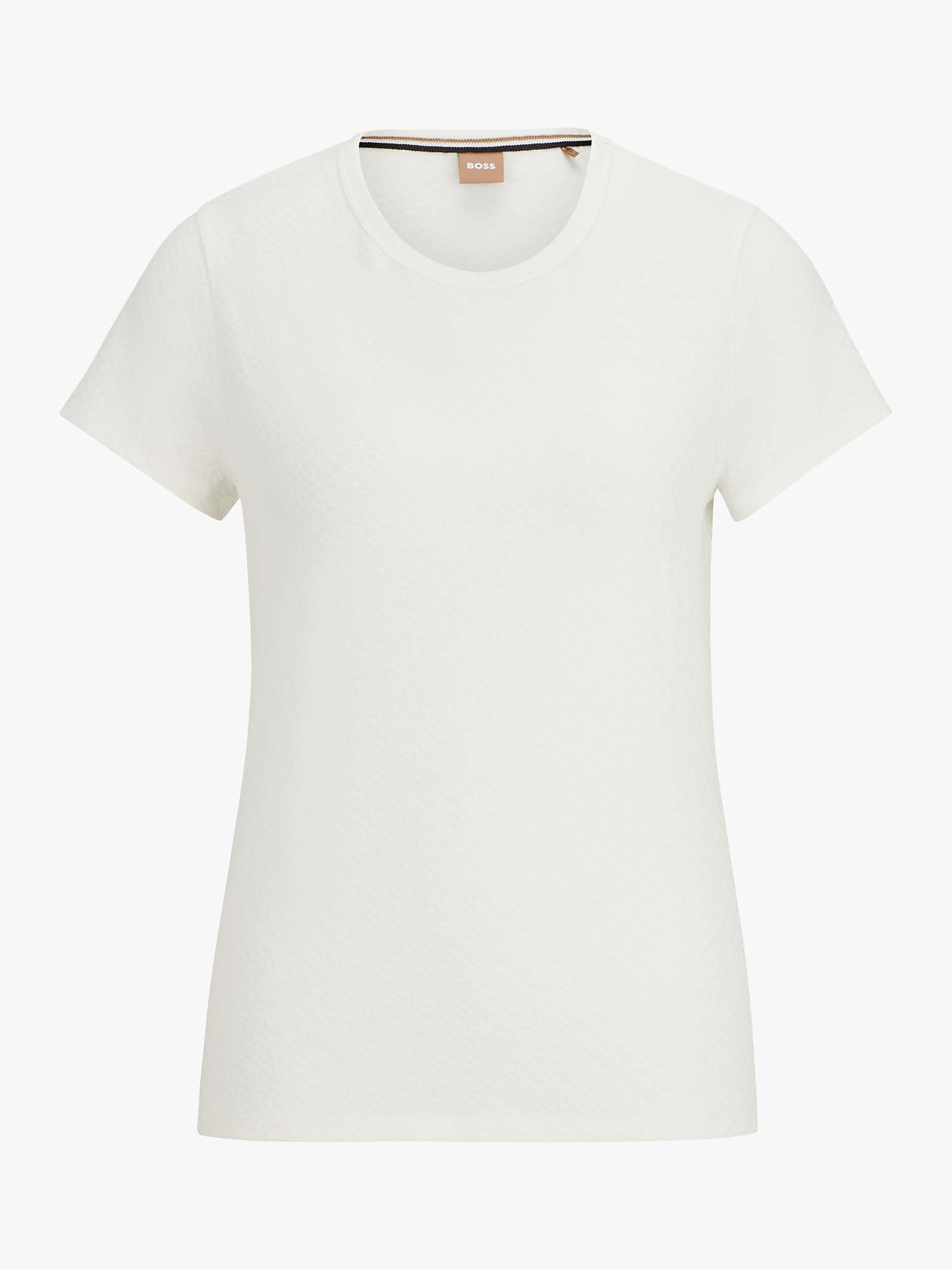 Buy HUGO BOSS Eventsy Cotton Blend T-shirt, Open White Online at johnlewis.com