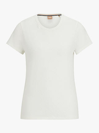 HUGO BOSS Eventsy Cotton Blend T-shirt, Open White