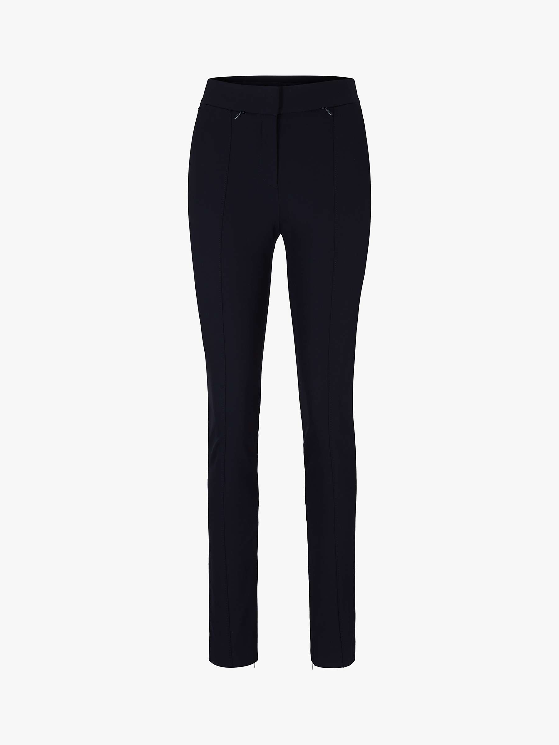 Buy BOSS Tukeva Zip Hem Slim Leg Trousers, Navy Online at johnlewis.com