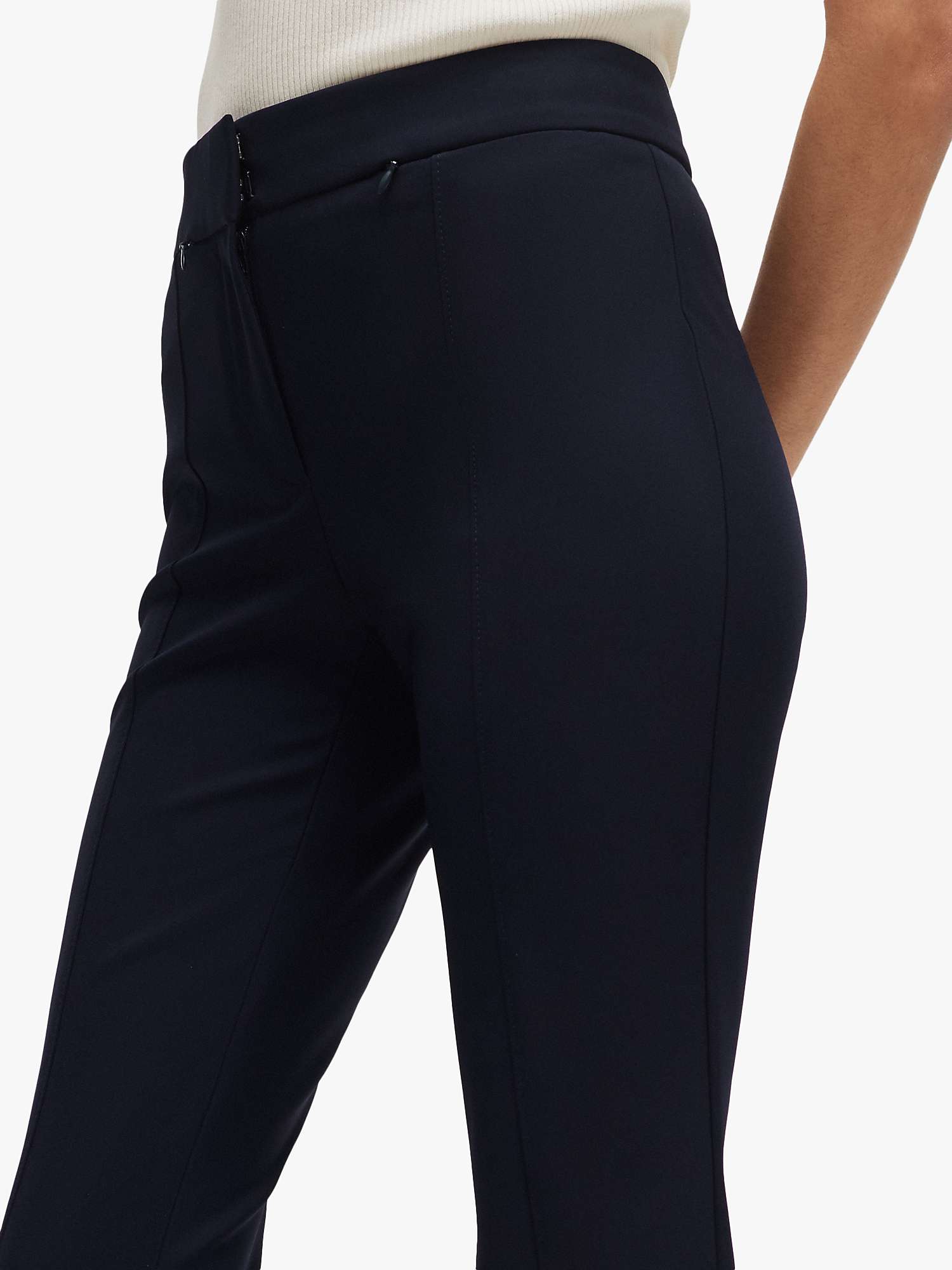 Buy BOSS Tukeva Zip Hem Slim Leg Trousers, Navy Online at johnlewis.com