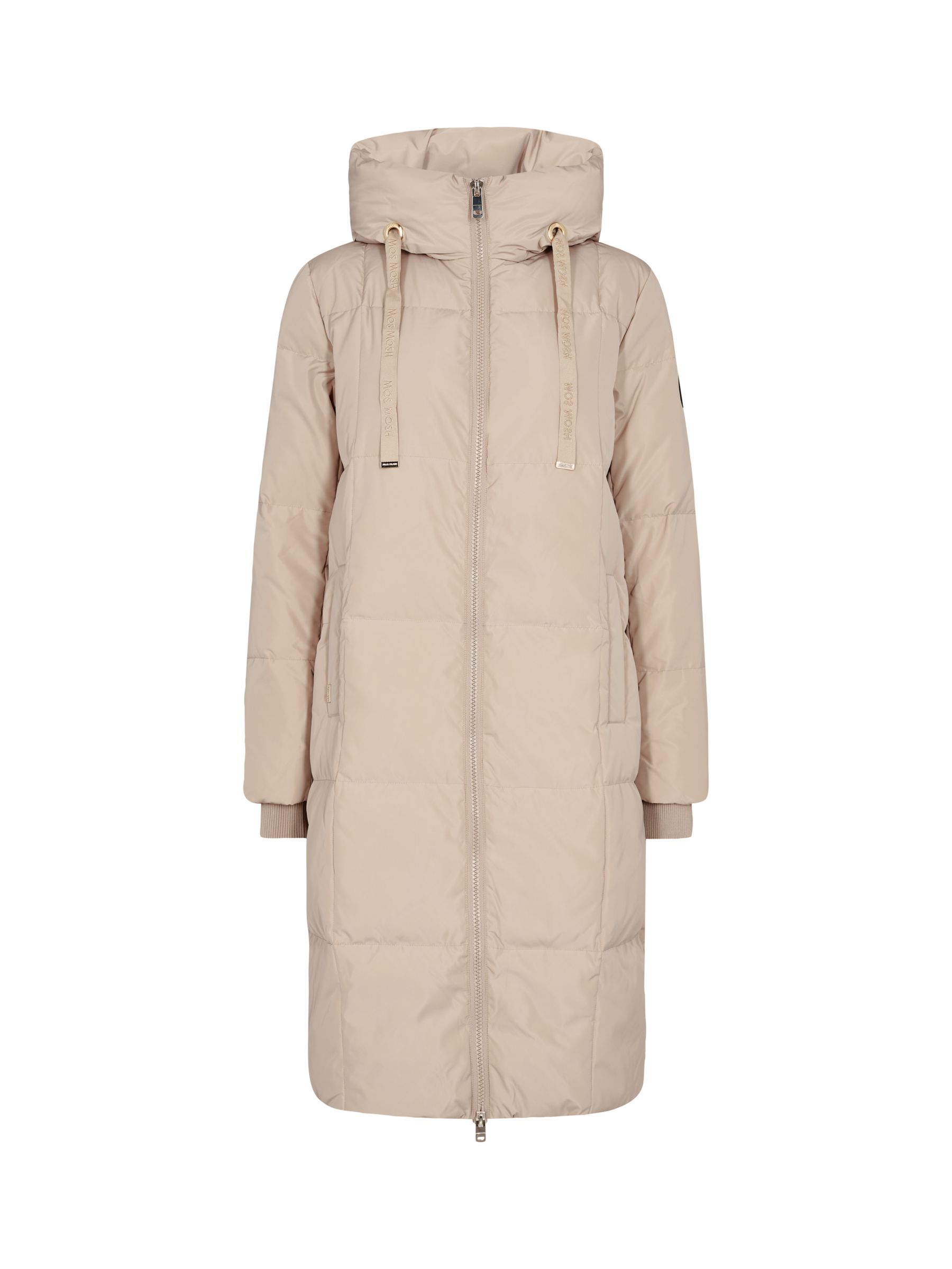 MOS MOSH Nova Puffer Down Hooded Coat, Savannah Tan at John Lewis ...