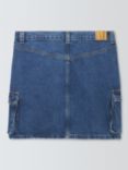 John Lewis Kids' Utility Denim Mini Skirt, Blue Denim