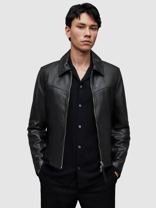 AllSaints Tune Leather Jacket, Black, XS