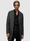 AllSaints Manor Herringbone Wool Coat, Black