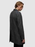 AllSaints Manor Herringbone Wool Coat, Black