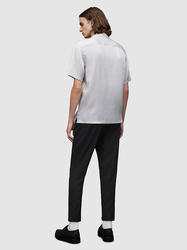 AllSaints Leigh Wool Blend Tallis Trousers, Charcoal Grey