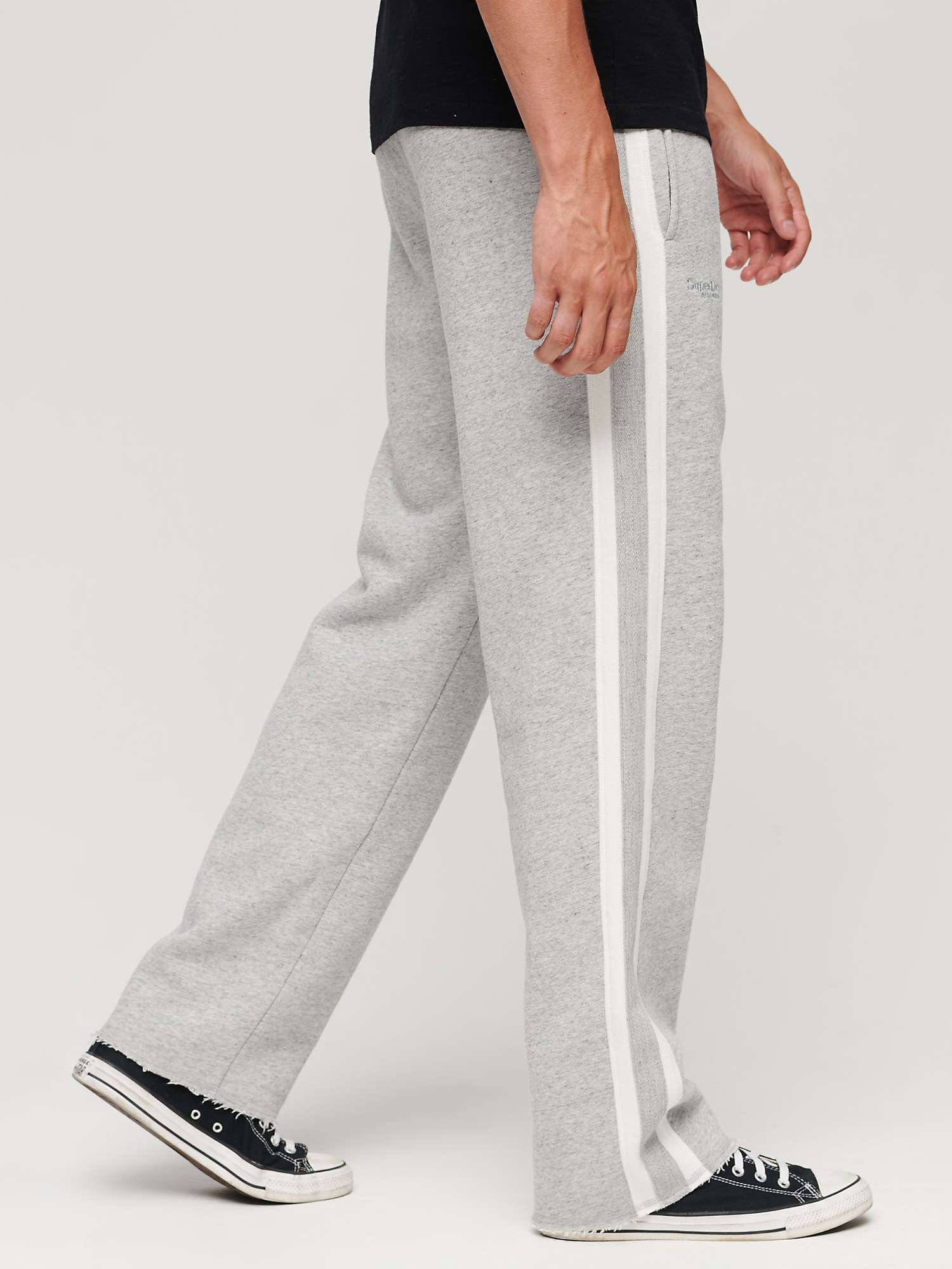 Superdry Essential Straight Joggers, Athletic Grey Marl at John Lewis ...