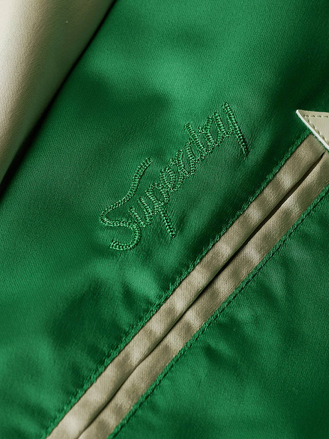 Superdry Sukajan Embroidered Bomber Jacket, Bowling Green/Multi