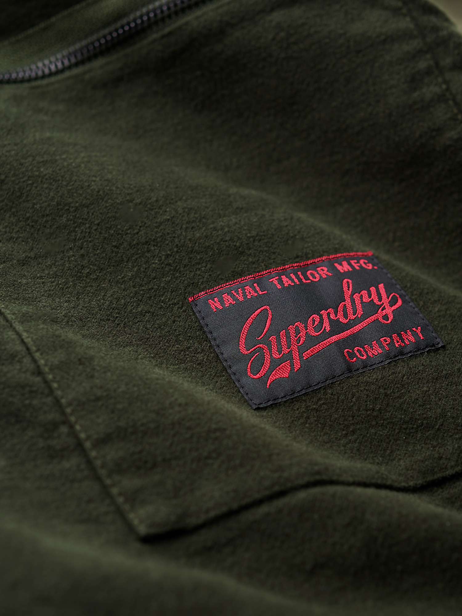Buy Superdry The Merchant Store Moleskin Pea Coat, Surplus Goods Olive Online at johnlewis.com