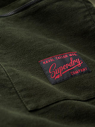 Superdry The Merchant Store Moleskin Pea Coat, Surplus Goods Olive