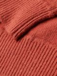 Superdry Essential Embroidered Knit Henley Jumper, Paprika Orange Marl