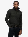 Superdry Chunky Button High Neck Jumper, Black