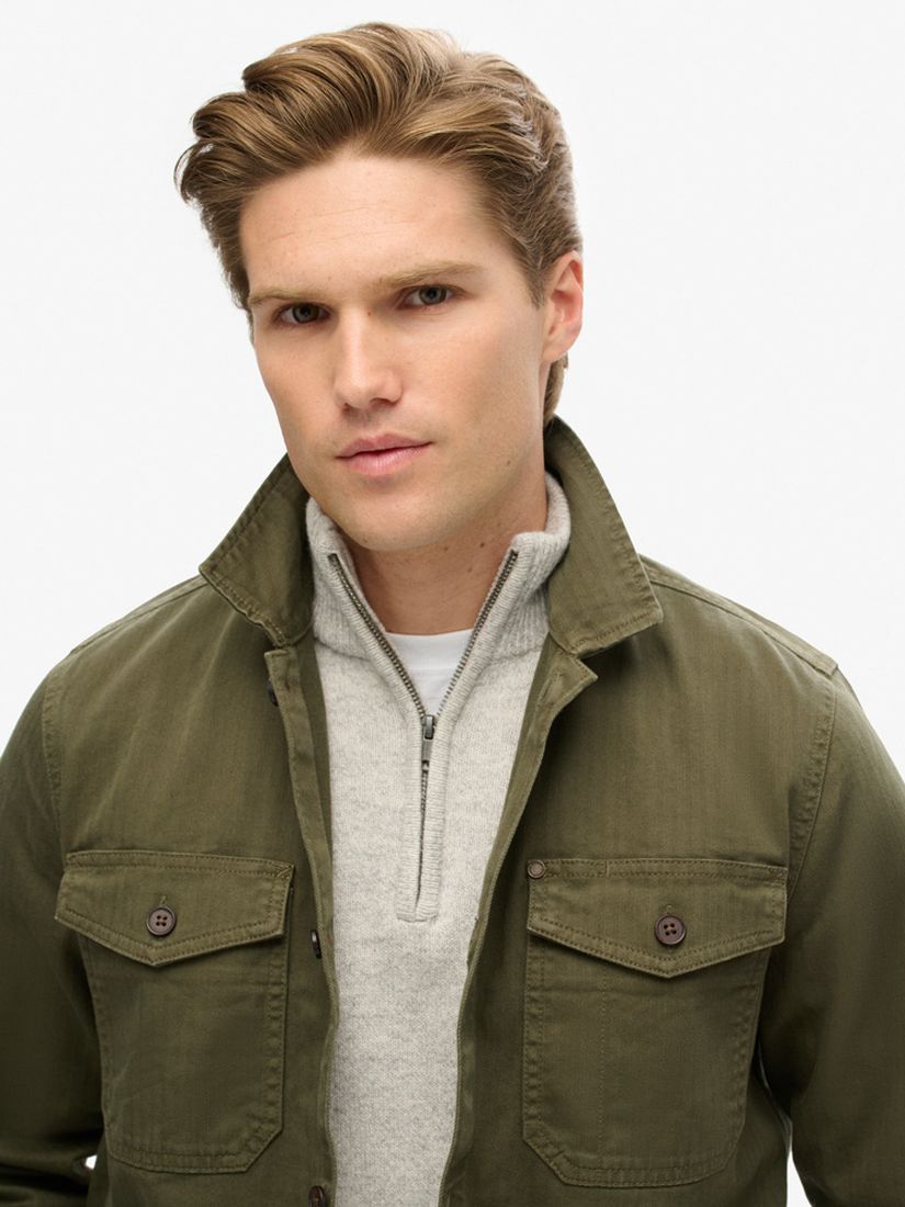 Buy Superdry The Merchant Store Herringbone Overshirt Online at johnlewis.com