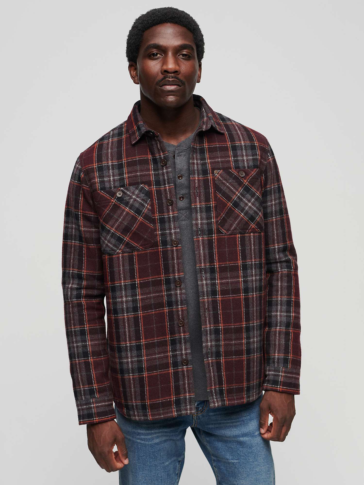 Buy Superdry The Merchant Store Quilted Check Overshirt Online at johnlewis.com