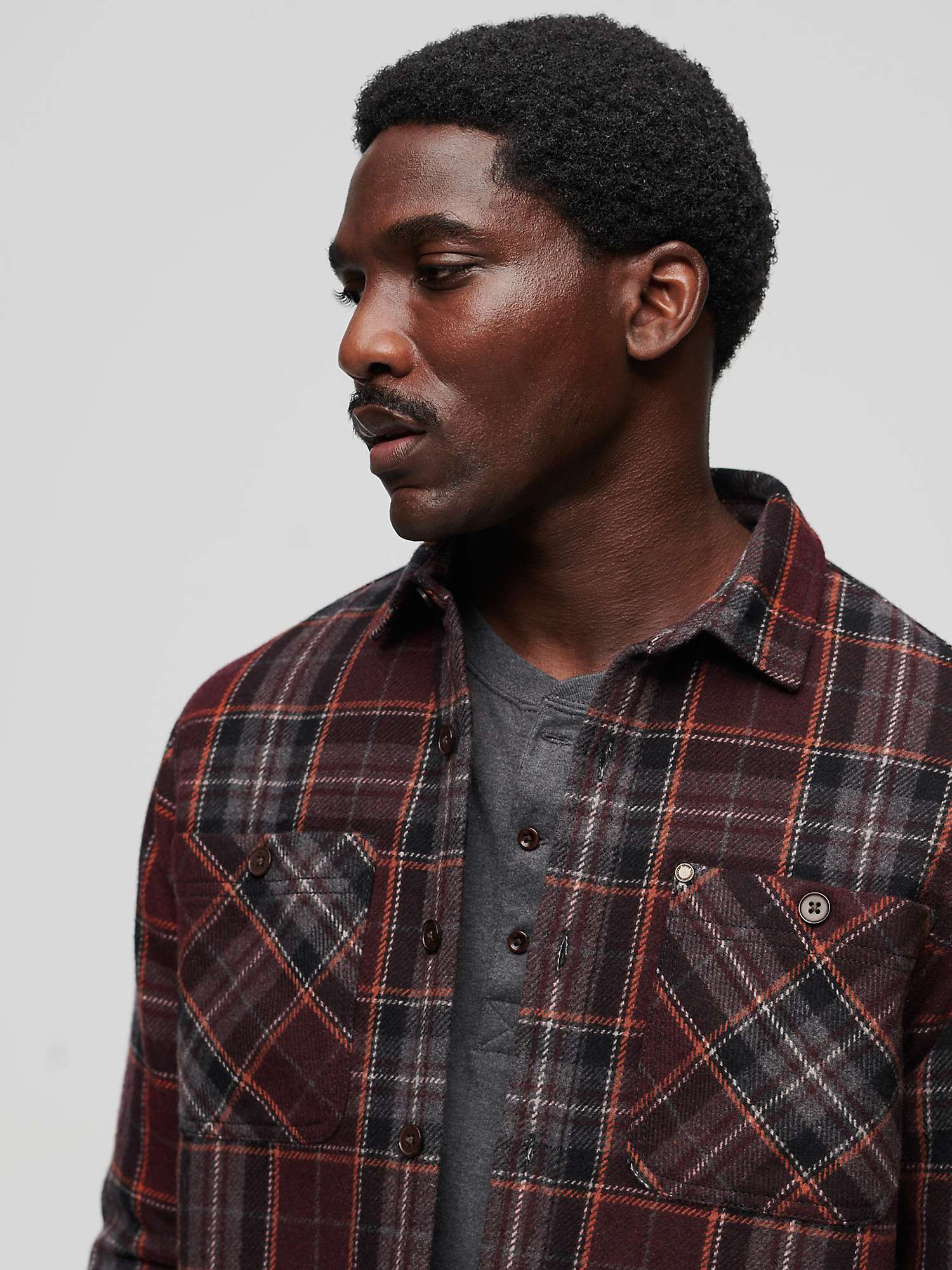 Buy Superdry The Merchant Store Quilted Check Overshirt Online at johnlewis.com