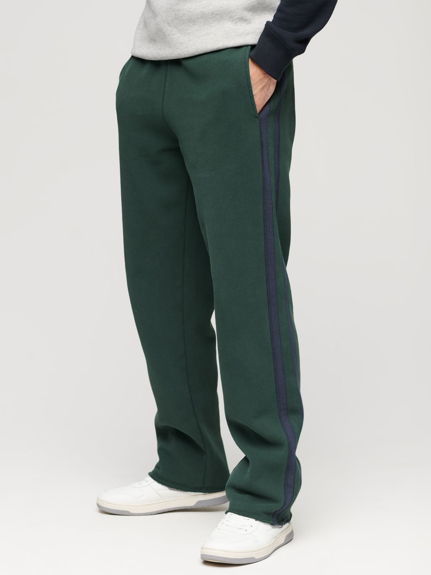 Superdry Essential Straight Joggers, Forest Green at John Lewis & Partners