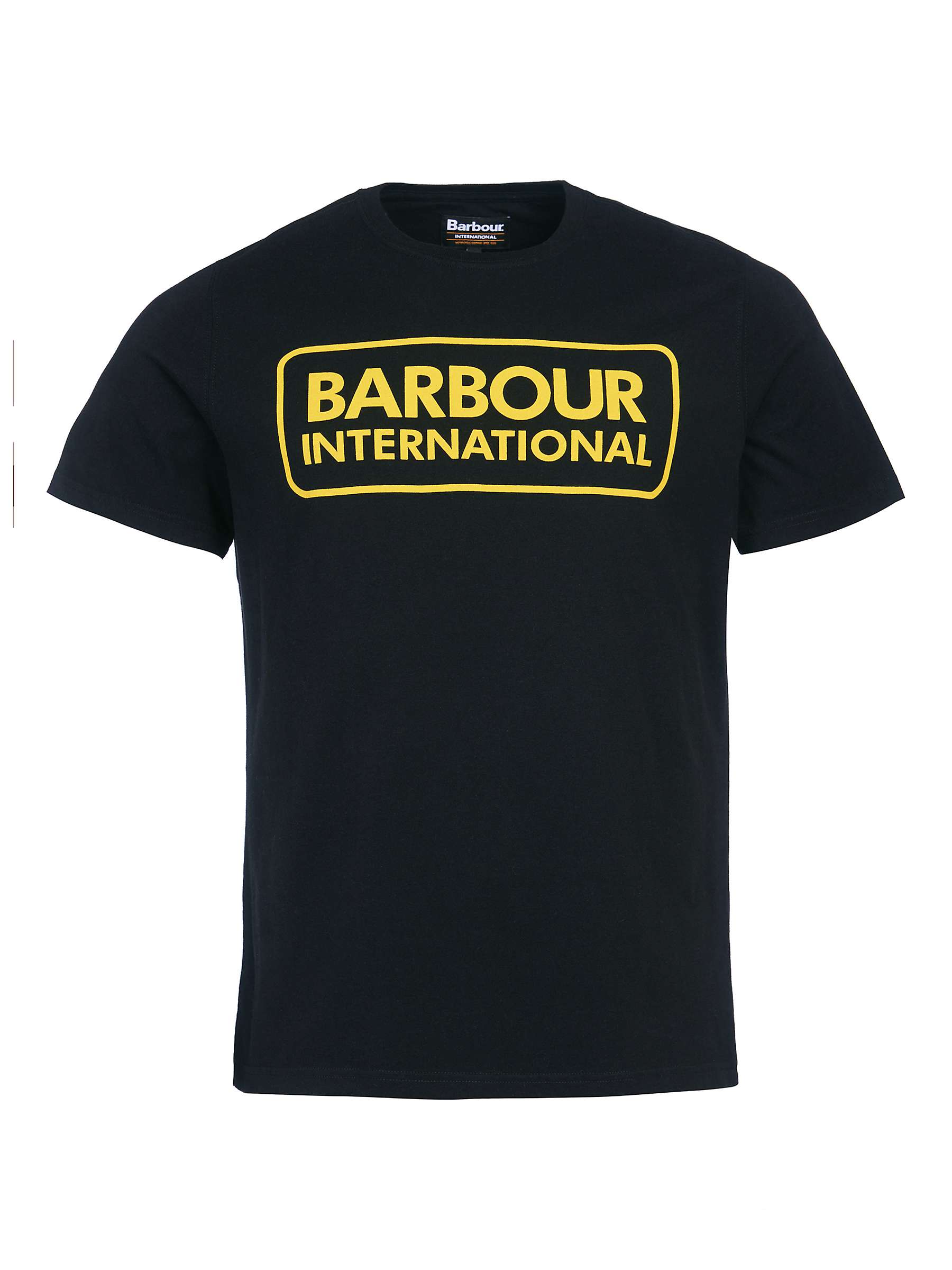 Buy Barbour International Cotton Crew Neck T-Shirt, Black Online at johnlewis.com