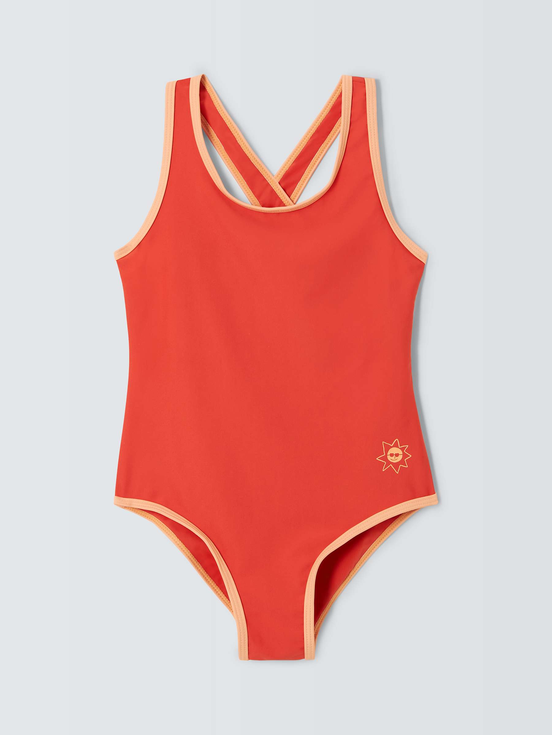 Buy John Lewis ANYDAY Kids' Sun Swimsuit, Red Online at johnlewis.com