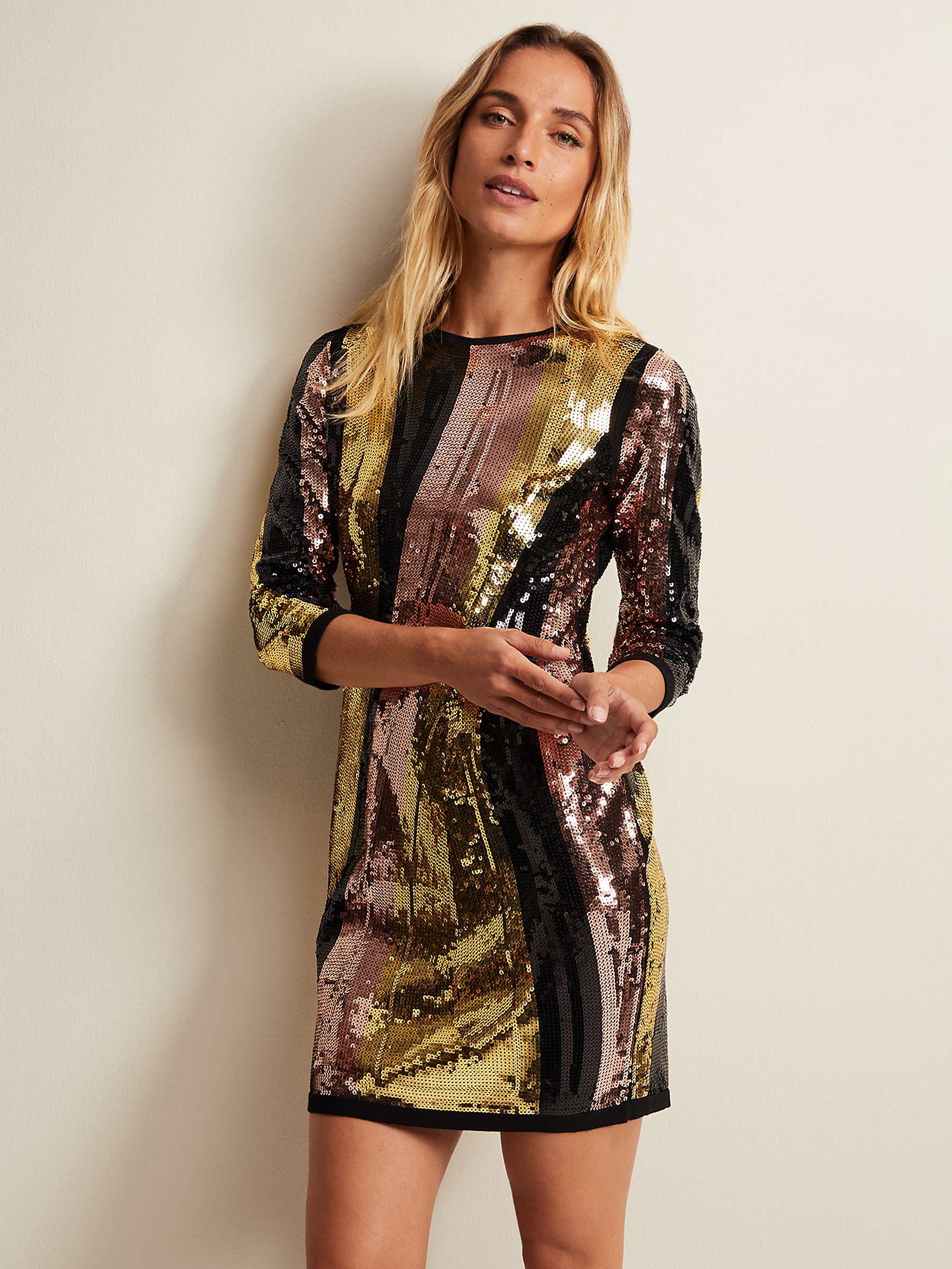 Buy Phase Eight Cassey Sequin Wave Mini Dress, Multi Online at johnlewis.com